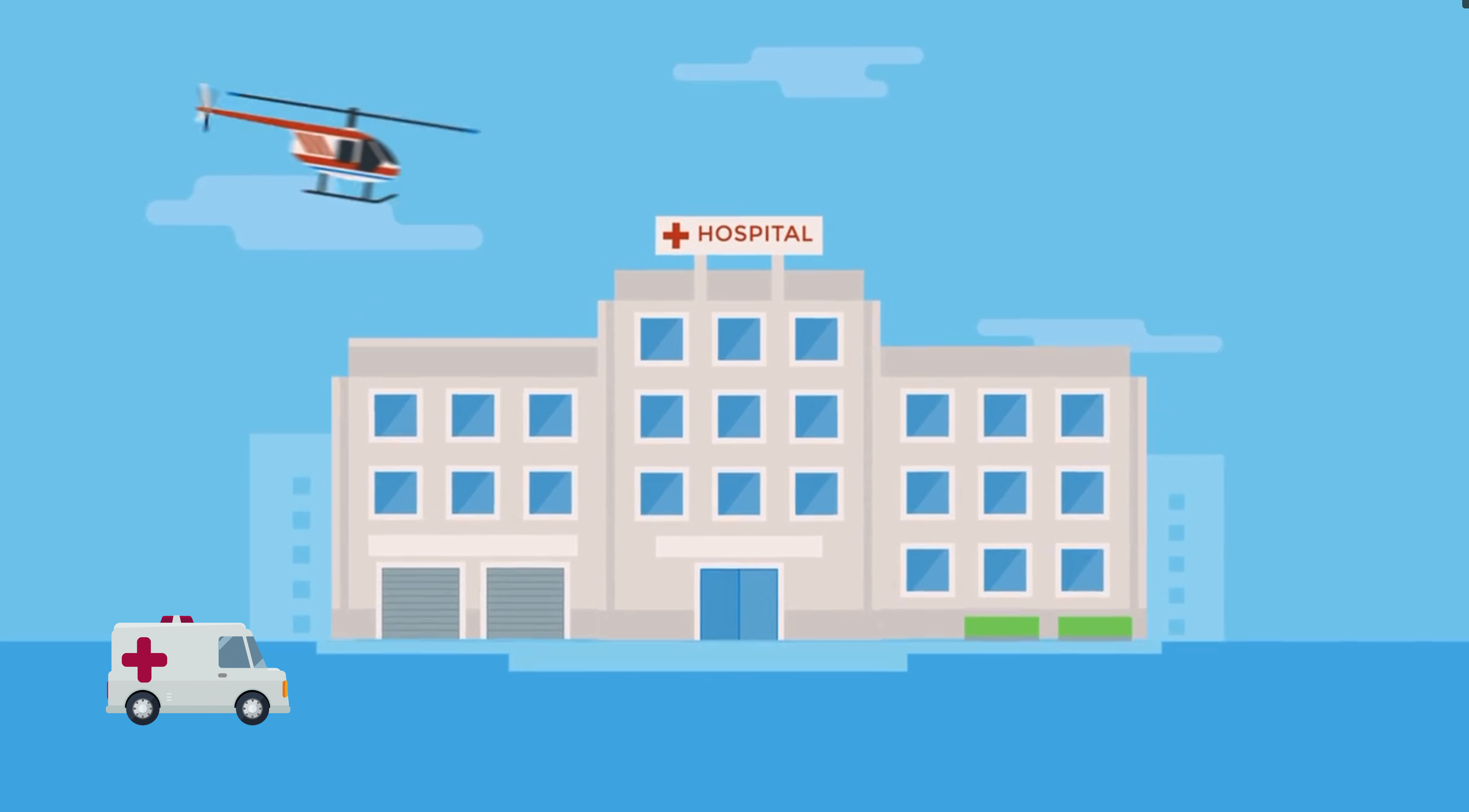 Hospital and Helicopter
