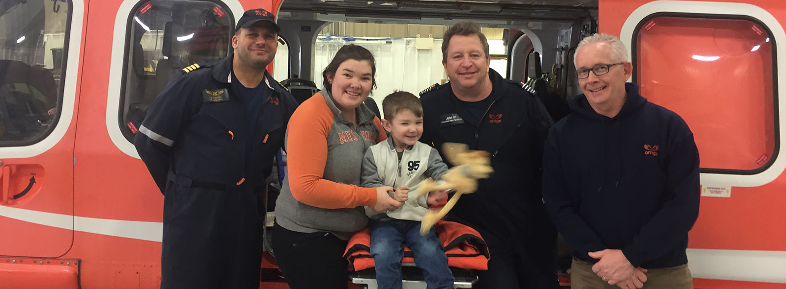 Christine Normore and son Joseph reconnect with Ornge crew