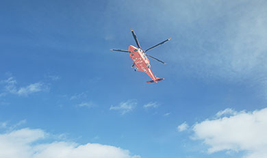 Leonardo AW139 helicopter in flight