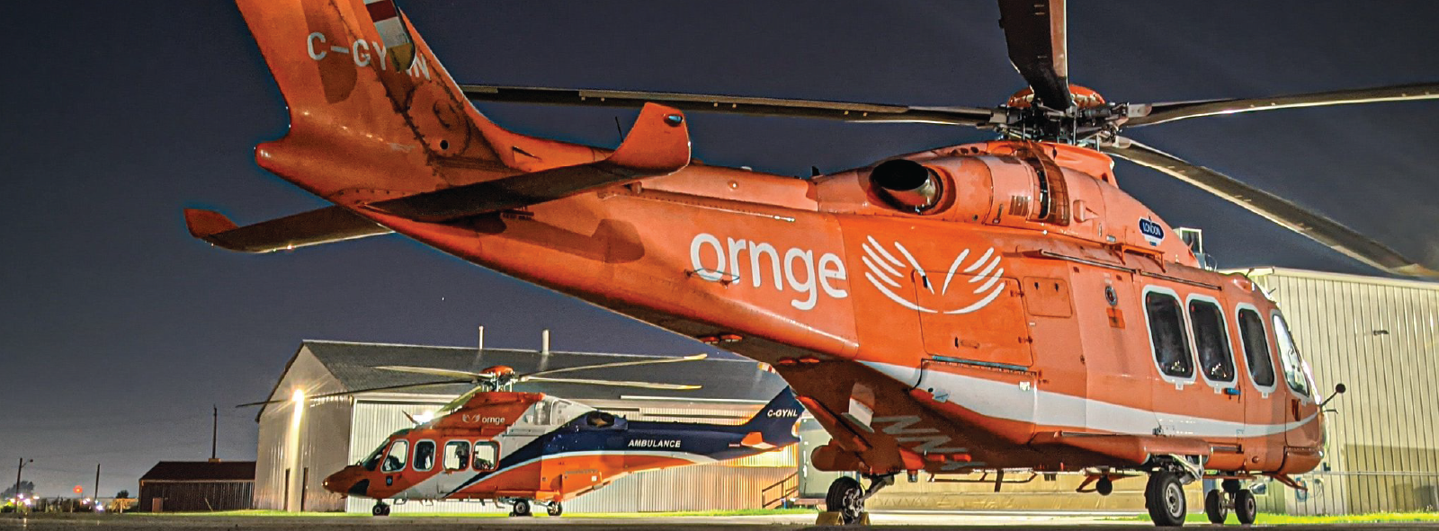 Helicopter at the Ornge London base