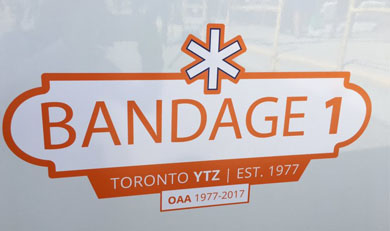 The new Bandage 1 decal to be placed on Ornge vehicles