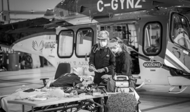 Ornge Paramedics with mannequin