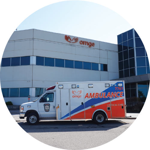 An image of an Ornge land ambulance van