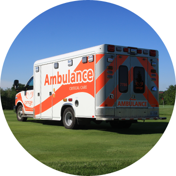 An image of an Ornge land ambulance van