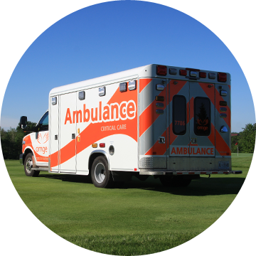 Une image d'une camionnette d'ambulance terrestre Ornge