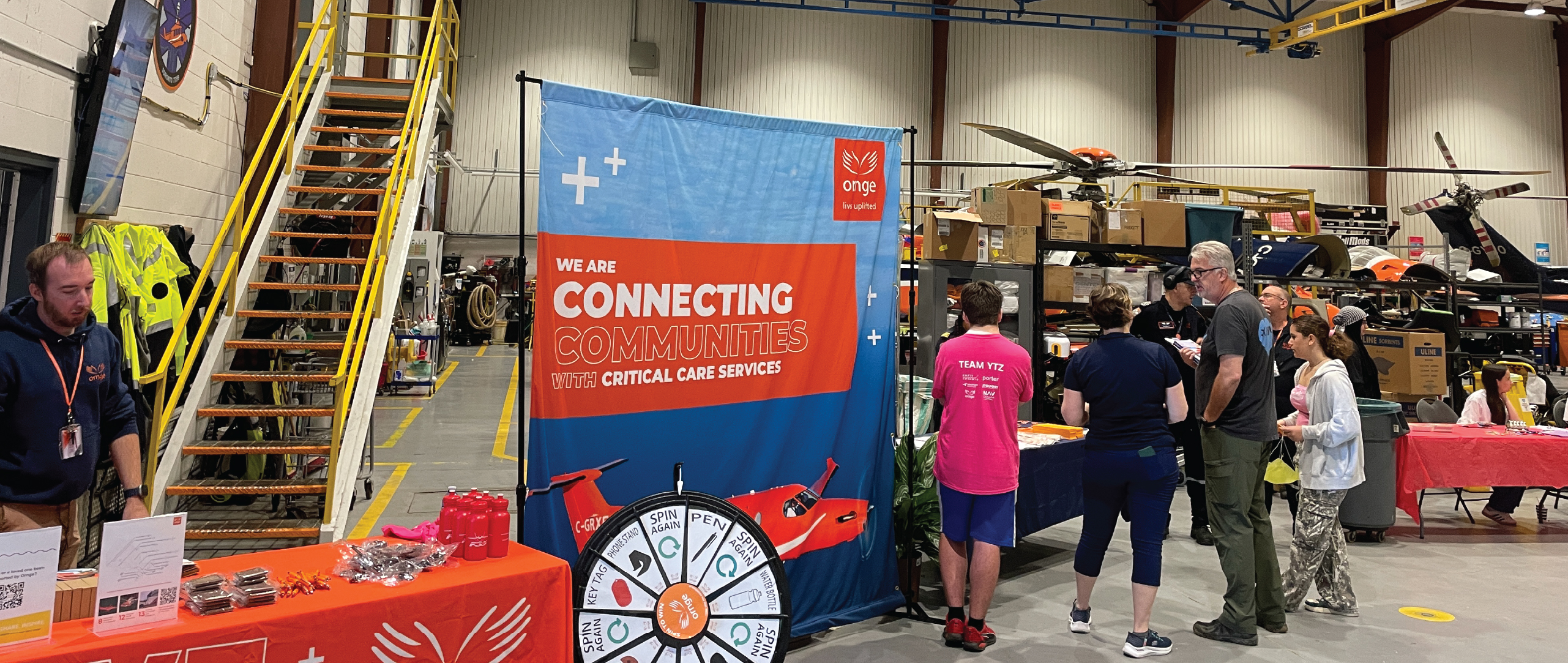 People participating in Girls Take Flight event.