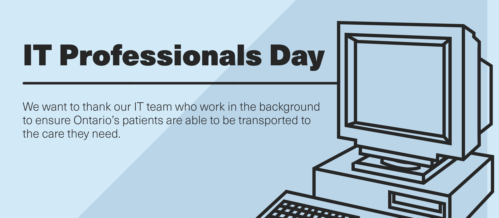 IT Professional Day Title with image of computer