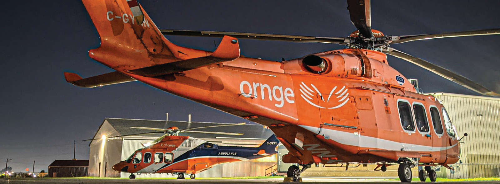 Hélicoptère à la base de London d’Ornge