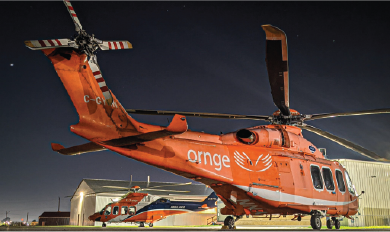 Hélicoptère à la base de London d’Ornge