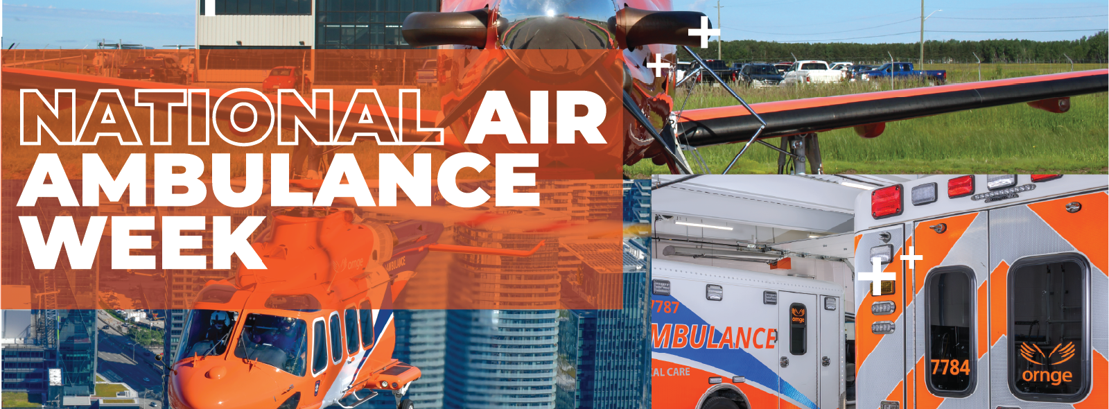 A collage of the fleet assets of Ornge air ambulance.
