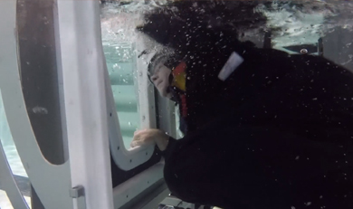 Dr Andrew McCallum Under Water Escape Training