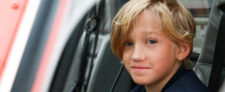 Boy in an Ornge helicopter