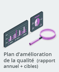 Image d'un prix avec les mots Plan d'amélioration de la qualité