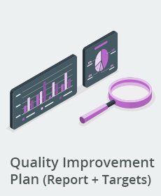 Image of a award with the words Quality Improvement Plan
