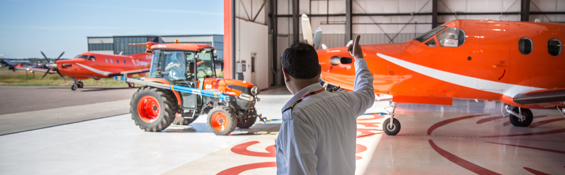 A close of view of an Ornge helicopter