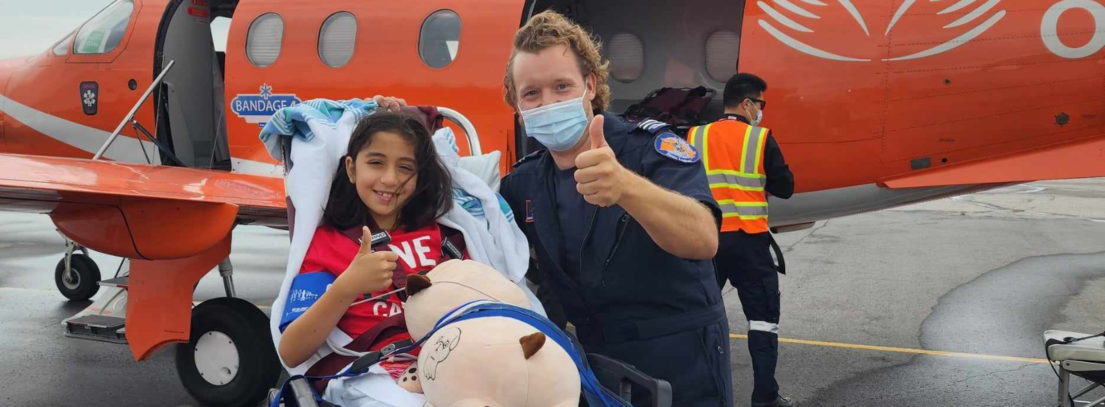 The Ornge team preparing to transport Charli