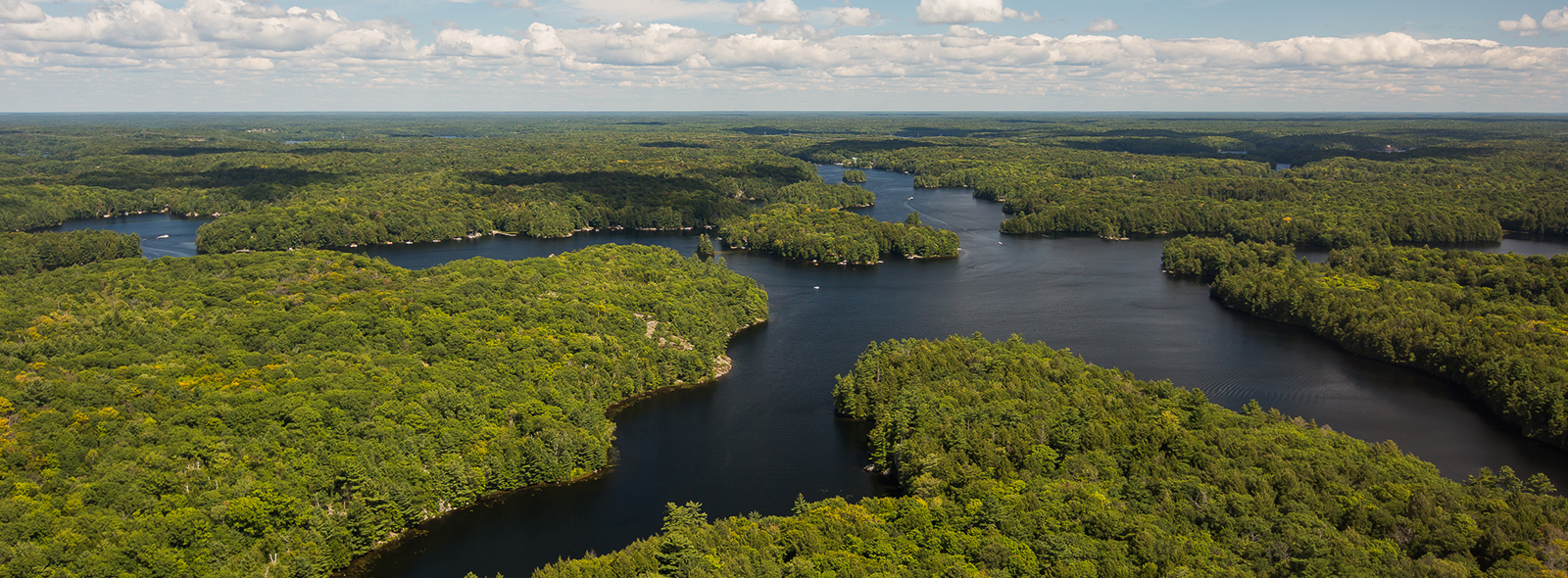 Northern Ontario scenery with lakes and forest