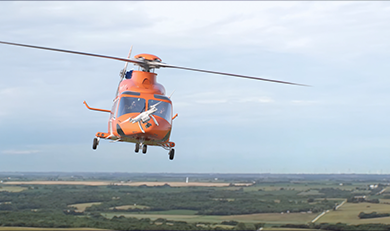 Drone flying in close proximity to an Ornge helicopter